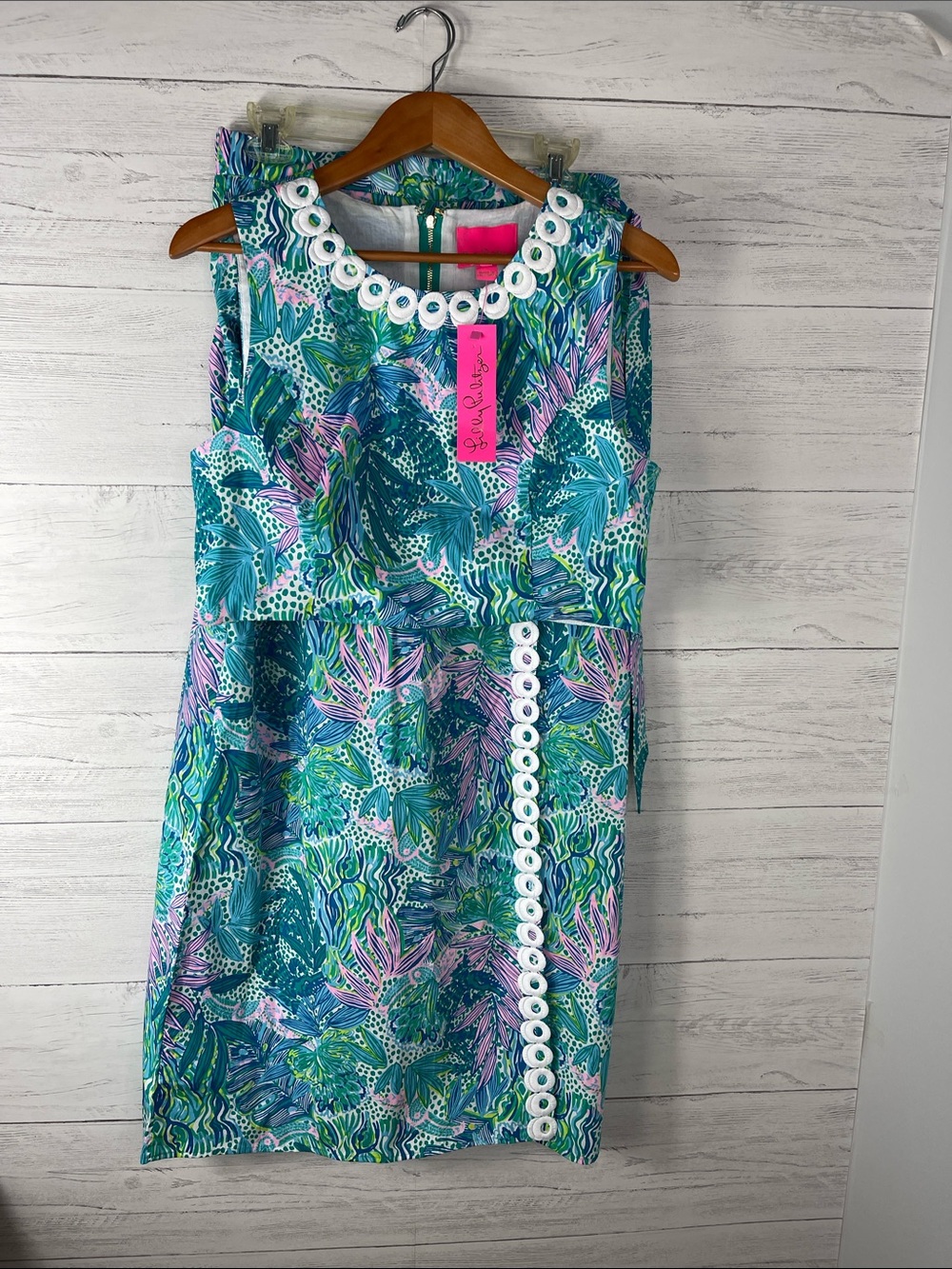 Lilly Pulitzer Blue Green Pink Tropical Two-Piece Maxi Dress - Picture 4 of 9